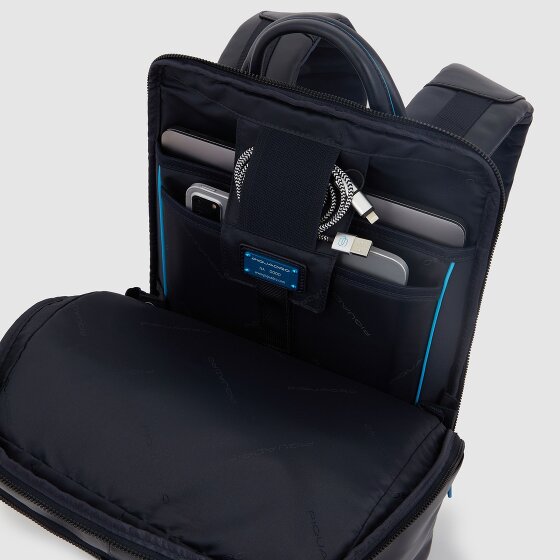 Piquadro Blue Square Revamp Business backpack RFID protection Leather 43 cm Laptop compartment