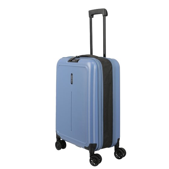 Travelite Basics foldable 4-wheel cabin trolley 55 cm with expansion pleat