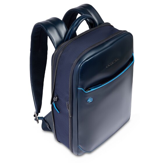 Piquadro Blue Square Daypack RFID protection Leather 37 cm Laptop compartment