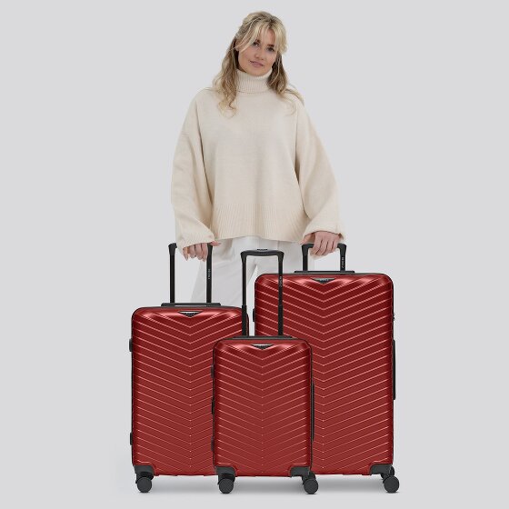 Redolz Essentials 18 4 wheels Suitcase set 3-piece with expansion pleat