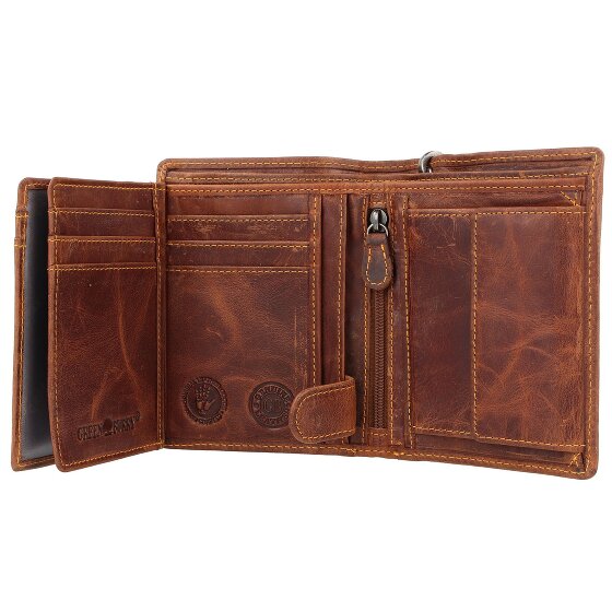 Greenburry Vintage Cafe Racer wallet RFID leather 9.5 cm