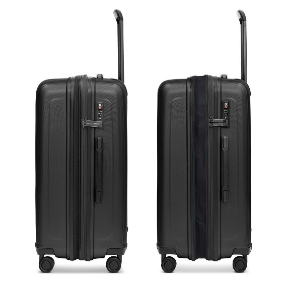 Redolz Essentials 14 4-wheel suitcase set + beauty case 4 pcs. with expansion fold + laptop compartment