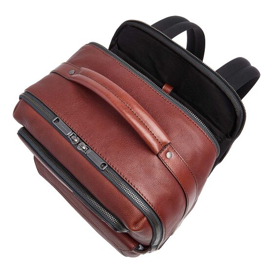 The Bridge Ludovico travel backpack leather 42 cm laptop compartment