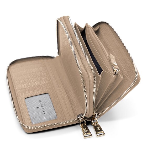 Lazarotti Bologna Leather XL Double Zip-Around Wallet, RFID-Protected, 20 cm