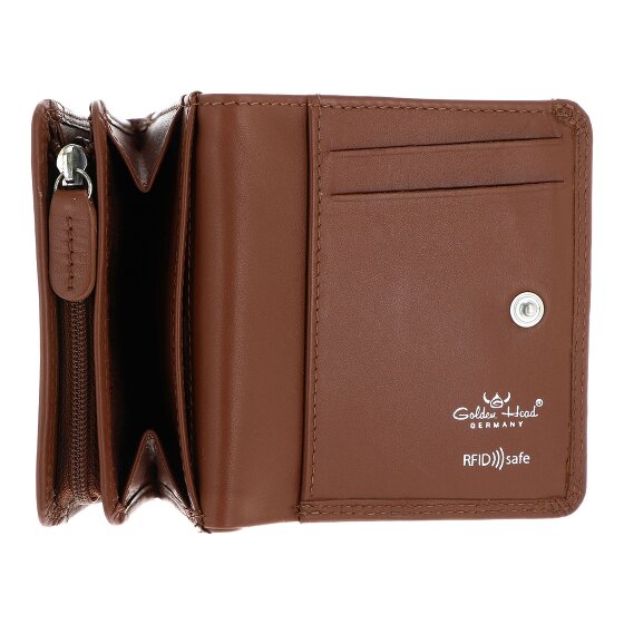 Golden Head Polo Wallet RFID protection Genuine Leather 10 cm