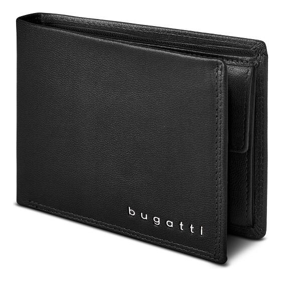 Bugatti Valencia Wallet RFID protection Genuine Leather 12 cm