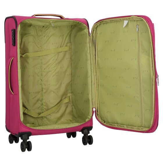 d&n Travel Line 6704 4 Roll Suitcase Set 3pcs.