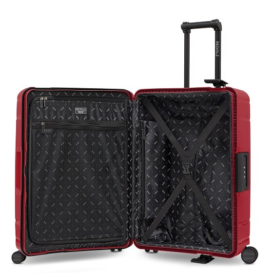 Redolz Essentials 15 4-wheel suitcase set 3-piece with three-point closure