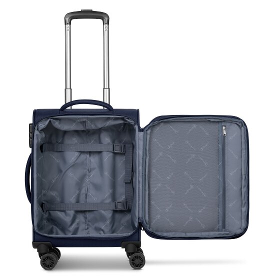 Bugatti Valencia Soft 4 wheels Cabin trolley S 55 cm with expansion pleat