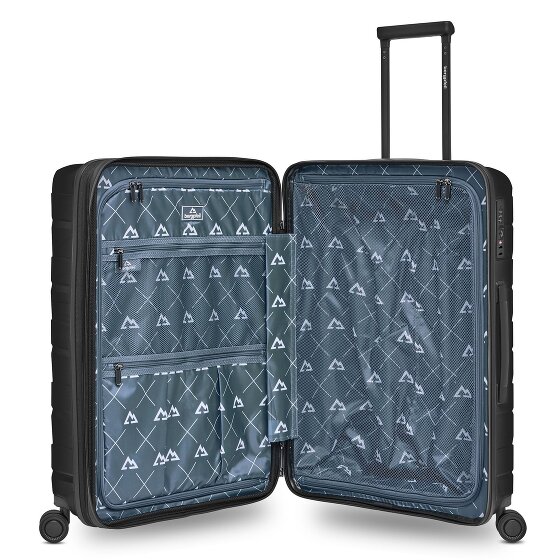 Bergpfeil Travel 4-wheel suitcase set, 3-piece, with stretch fold