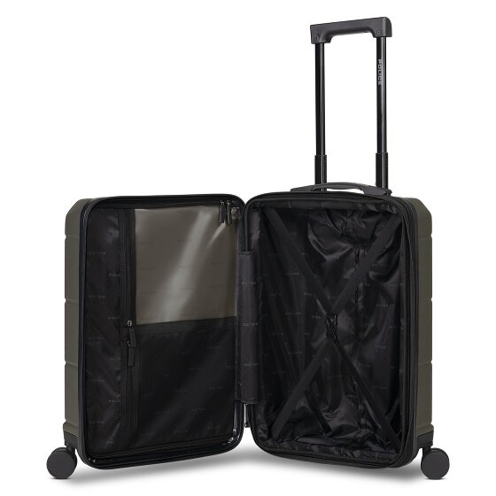 Police London 4 wheels Cabin suitcase 55 cm Laptop compartment Expandable