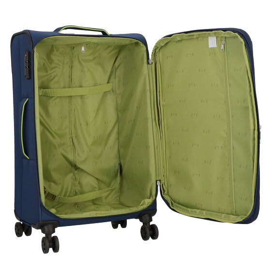 d&n Travel Line 6704 4 Roll Suitcase Set 3pcs.