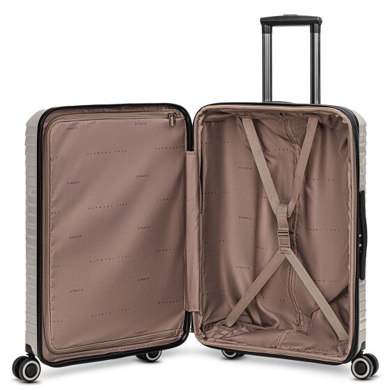 Stratic Shine 4 wheels Suitcase set 3-piece with expansion pleat
