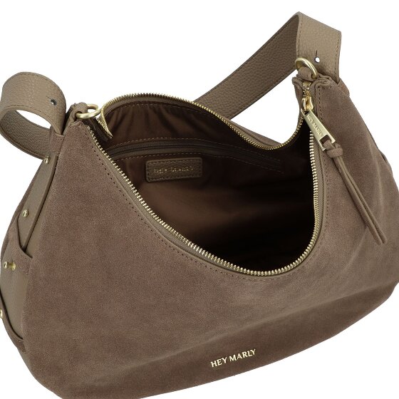 Hey Marly Lifetime Sister Suede Shoulder Bag M Leather 35.5 cm