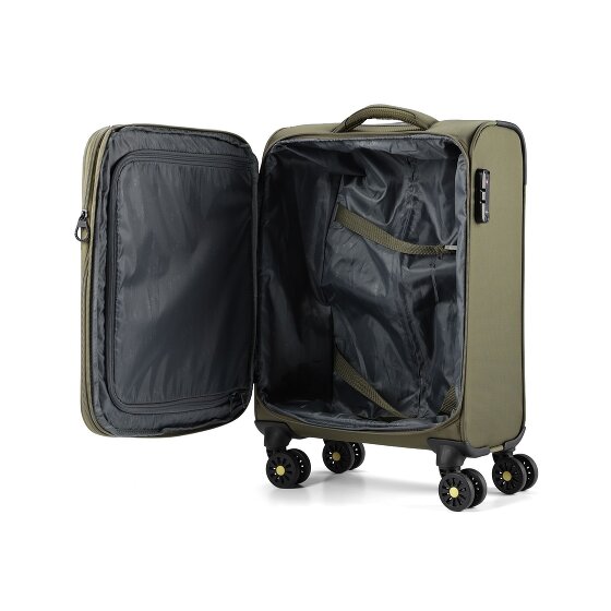 d&n Travel Line 9704 4 wheels Cabin trolley S 55 cm with expansion pleat