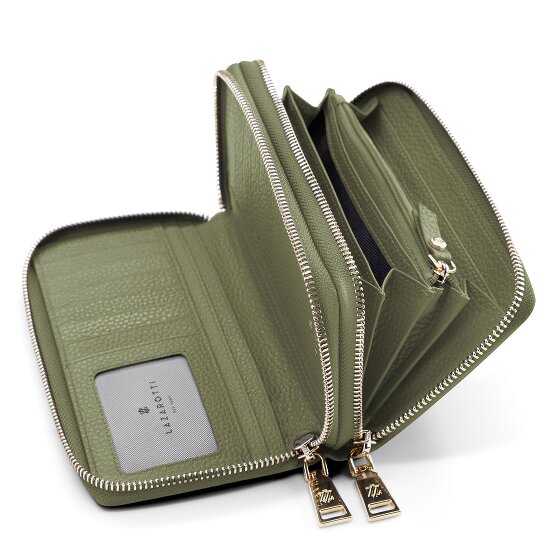 Lazarotti Bologna Leather XL Double Zip-Around Wallet, RFID-Protected, 20 cm