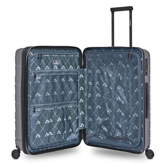 Bergpfeil Travel 4-wheel suitcase set, 3-piece, with stretch fold