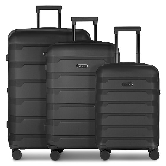d&n South Dakota 4 wheels Suitcase set 3-piece with expansion pleat