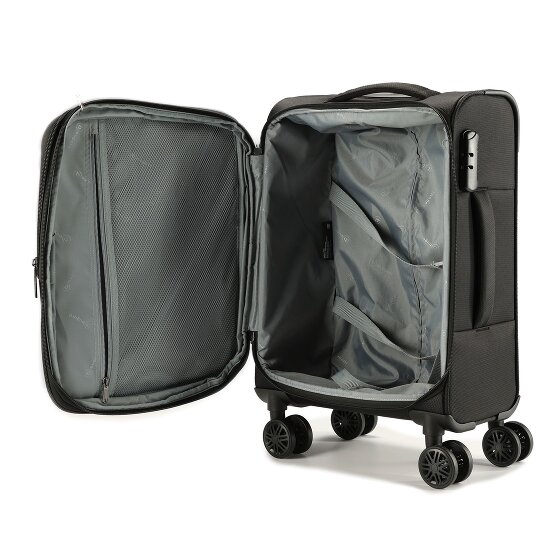 Bugatti Valencia Soft 4 wheels Cabin trolley S 55 cm with expansion pleat