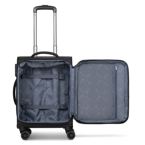 Bugatti Valencia Soft 4 wheels Cabin trolley S 55 cm with expansion pleat