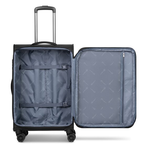 Bugatti Valencia Soft 4 wheels Suitcase set 3-piece with expansion pleat