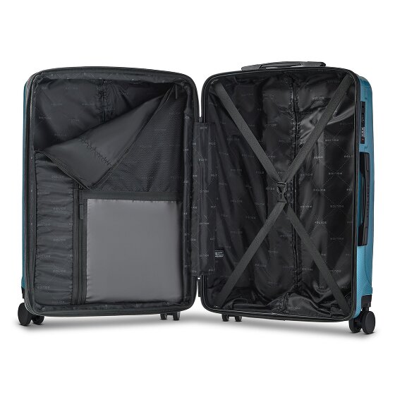 Police New York 4 wheels Suitcase set 3-piece Expandable