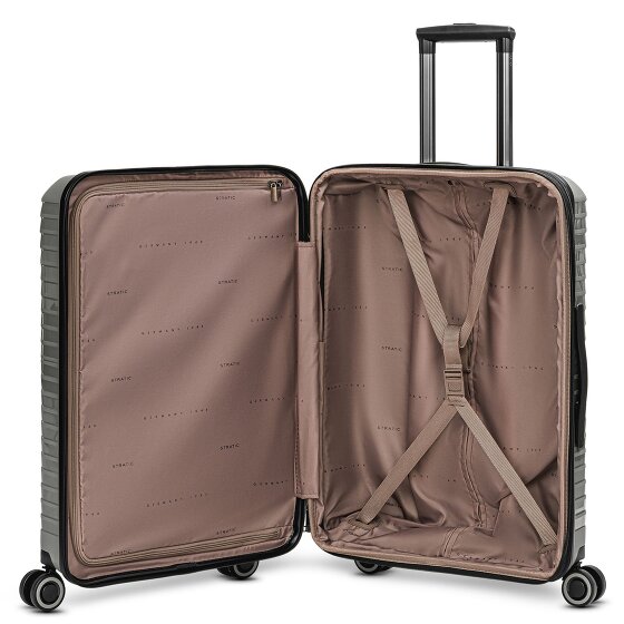 Stratic Shine 4 wheels Suitcase set 3-piece with expansion pleat