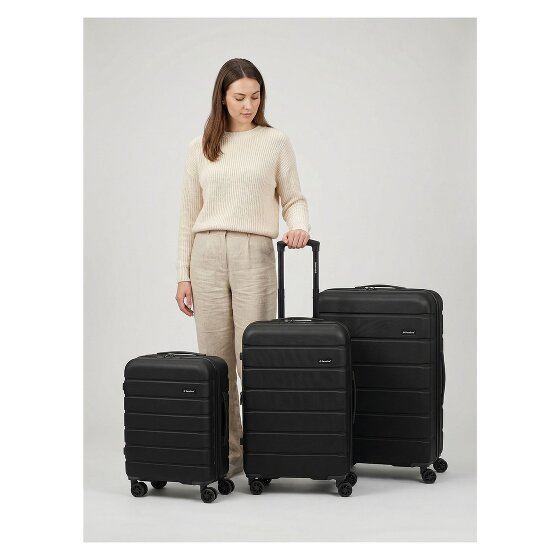Saxoline Miami 4 wheels Suitcase set 3-piece with expansion pleat