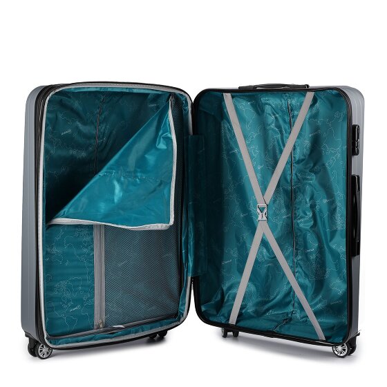 Benzi 5493 4 wheels Trolley L 77 cm with expansion pleat