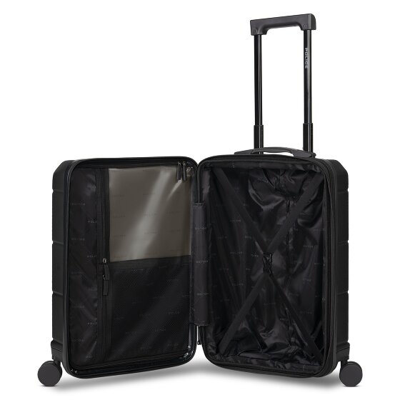 Police London 4 wheels Cabin suitcase 55 cm Laptop compartment Expandable