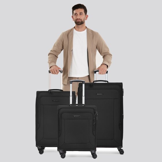 Franky Melbourne 3.0 4-wheel suitcase set, 3-piece, with stretch fold
