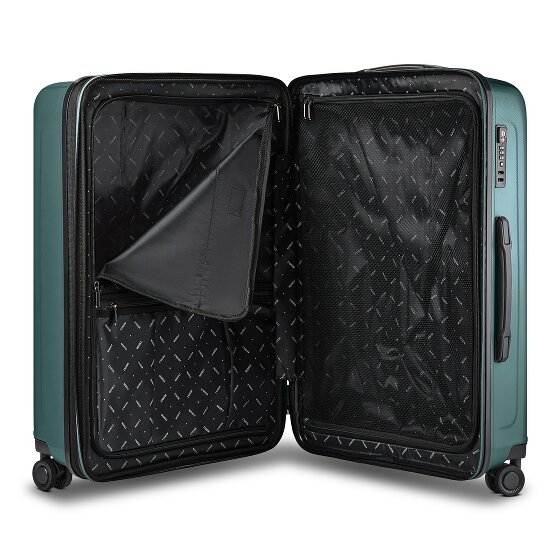 Redolz Essentials14 4-wheel suitcase set Beautycase 4 pce with expansion fold laptop compartment
