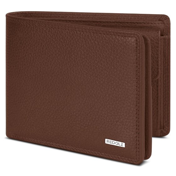Redolz Leather Essentials QF wallet RFID leather 12 cm fold-out with zipper compartment