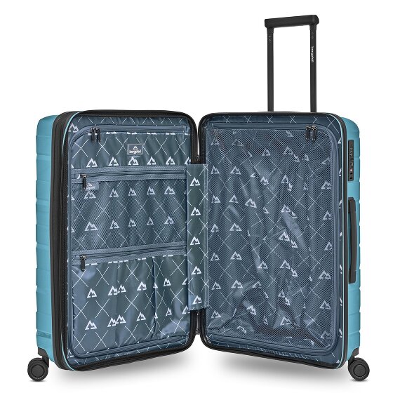 Bergpfeil Travel 4-wheel suitcase set, 3-piece, with stretch fold