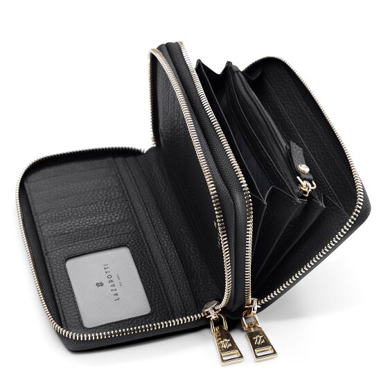 Lazarotti Bologna Leather XL Double Zip-Around Wallet, RFID-Protected, 20 cm
