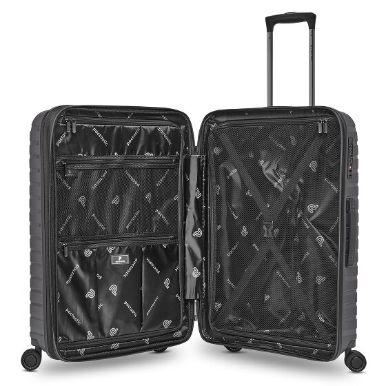 Pactastic Collection 04 THE THREE SET + 4 wheels Suitcase set 3-piece with expansion pleat