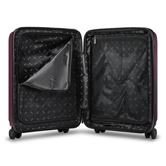 Redolz Essentials14 4-wheel suitcase set Beautycase 4 pce with expansion fold laptop compartment