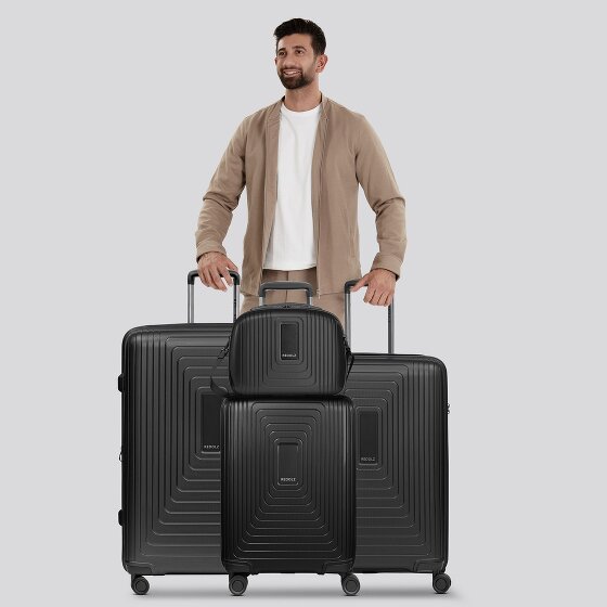 Redolz Essentials 14 4-wheel suitcase set + beauty case 4 pcs. with stretch fold