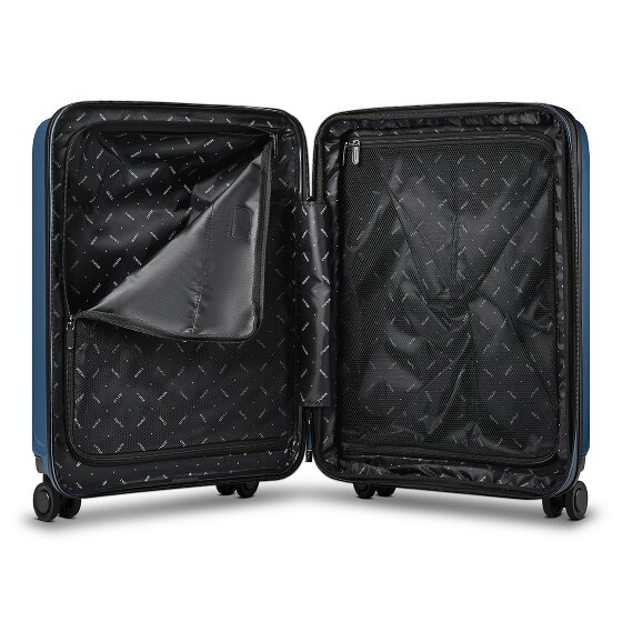 Redolz Essentials14 4-wheel suitcase set Beautycase 4 pce with expansion fold laptop compartment