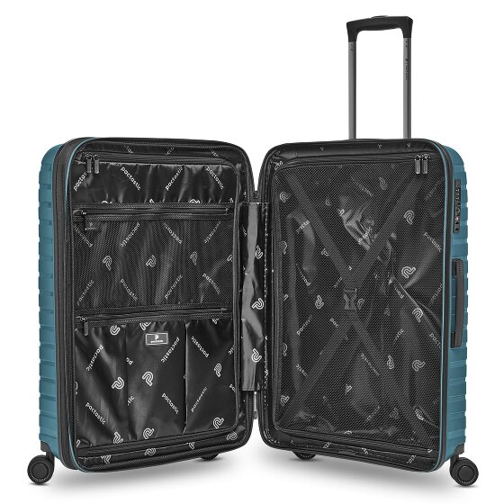 Pactastic Collection 04 THE THREE SET + 4 wheels Suitcase set 3-piece with expansion pleat