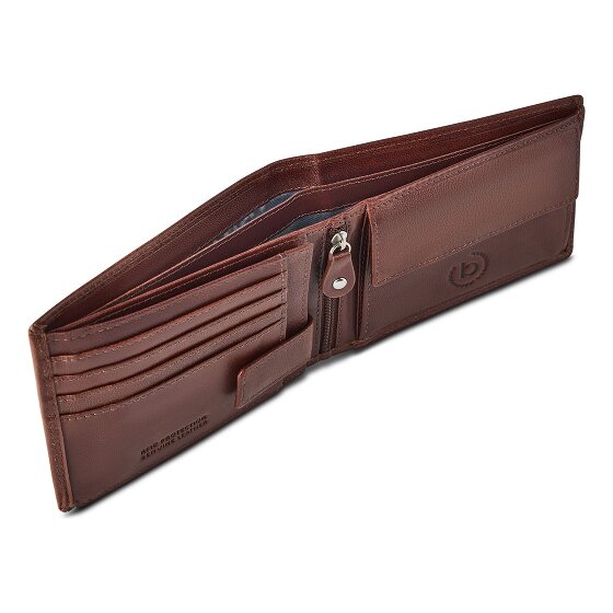 Bugatti Valencia Wallet RFID protection Genuine Leather 12 cm