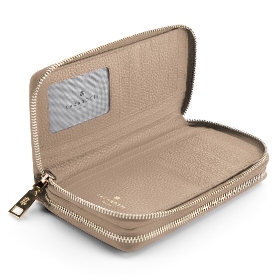 Lazarotti Bologna Leather XL Double Zip-Around Wallet, RFID-Protected, 20 cm