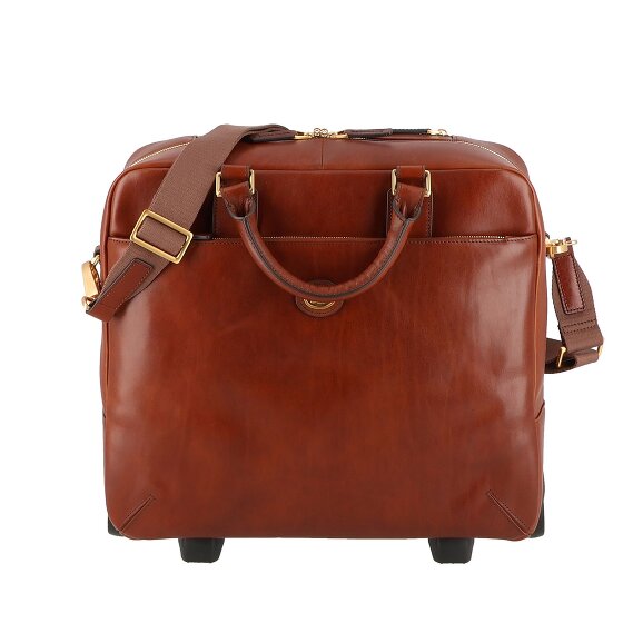 The Bridge Stovia 2 wheels Pilot trolley Leather 39 cm Laptop compartment