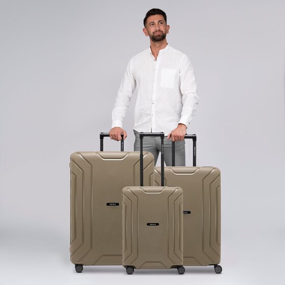 Redolz Essentials 15 4-wheel suitcase set 3-piece with three-point closure