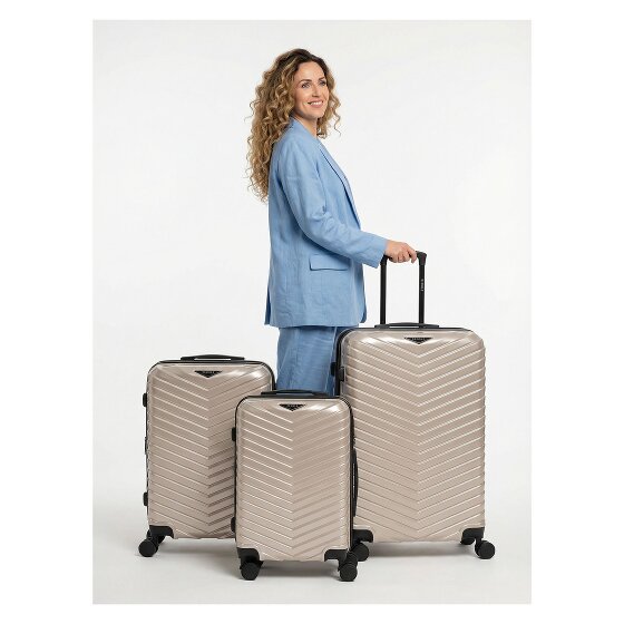 Redolz Essentials 18 4 wheels Suitcase set 3-piece with expansion pleat