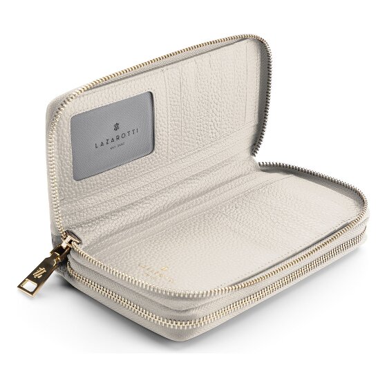Lazarotti Bologna Leather XL Double Zip-Around Wallet, RFID-Protected, 20 cm