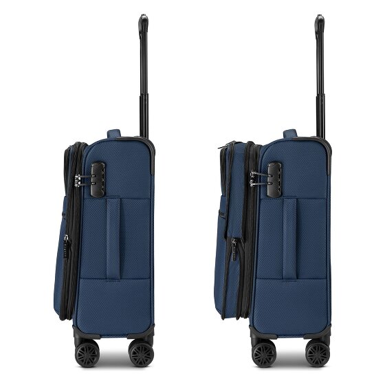Bugatti Valencia Soft 4 wheels Cabin trolley S 55 cm with expansion pleat