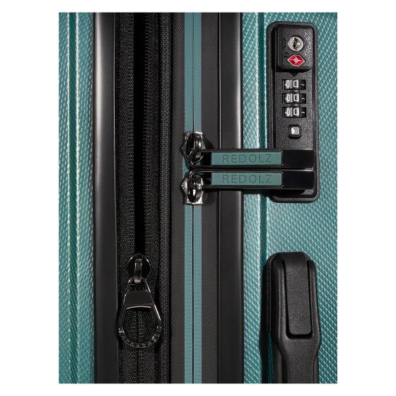 Redolz Essentials 14 4-wheel suitcase set 2 pcs. laptop compartment with expansion fold