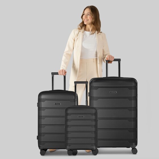 d&n South Dakota 4 wheels Suitcase set 3-piece with expansion pleat