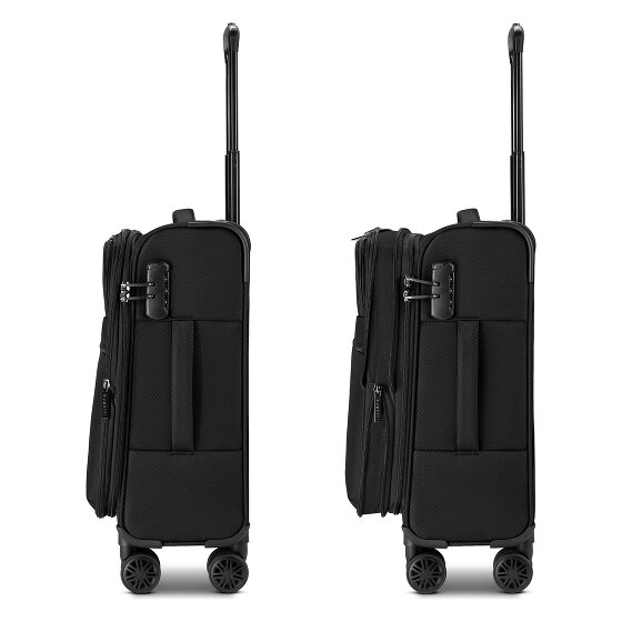Bugatti Valencia Soft 4 wheels Cabin trolley S 55 cm with expansion pleat